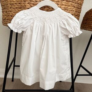 White Smocked Baby Dress